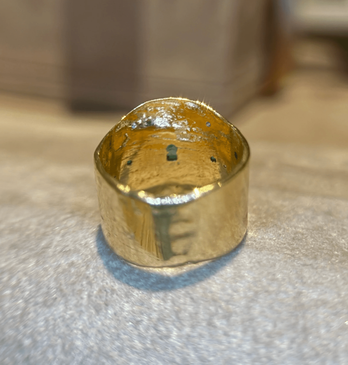 Handcrafted Leto Lama Emerald Cigar Ring