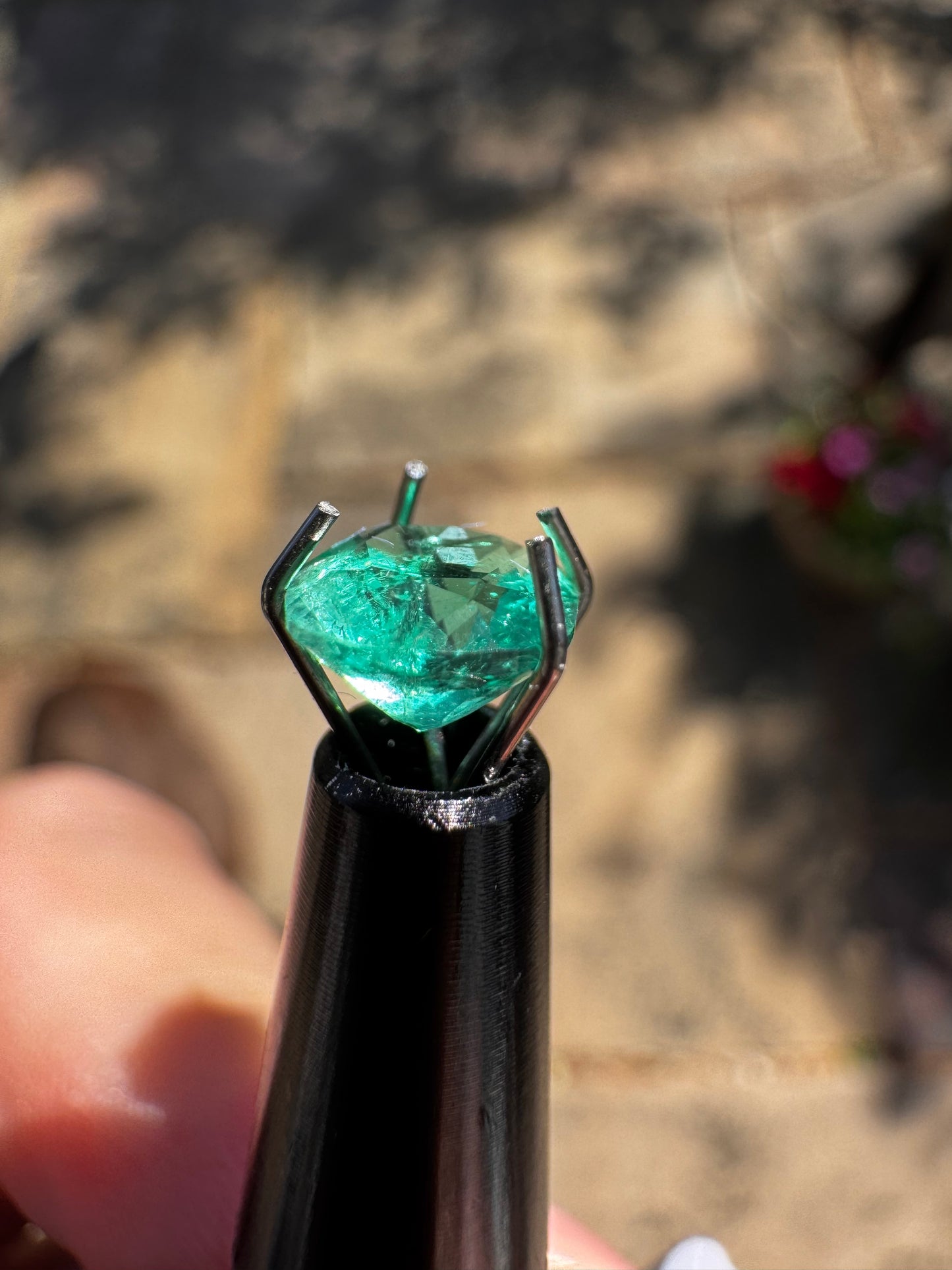 0.89ct Natural Colombian Cushion Cut Emerald (Certified Gemstone)