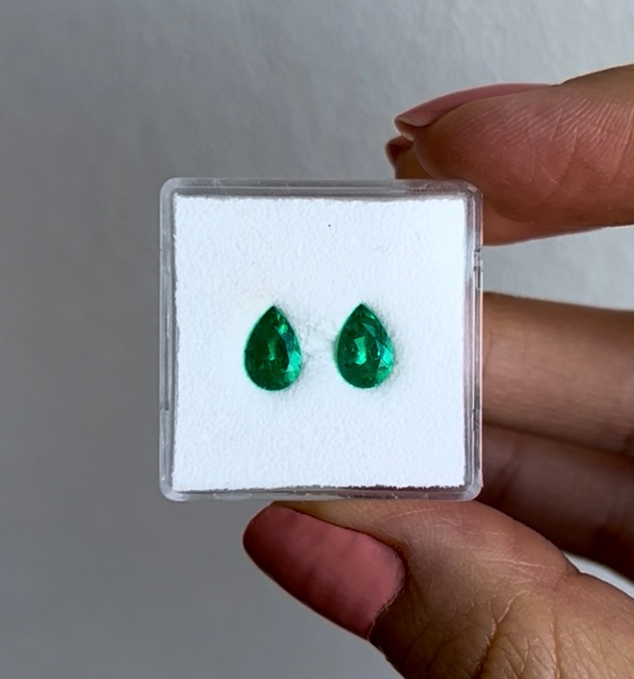 Colombian Pear Cut Emerald Pair – 0.64