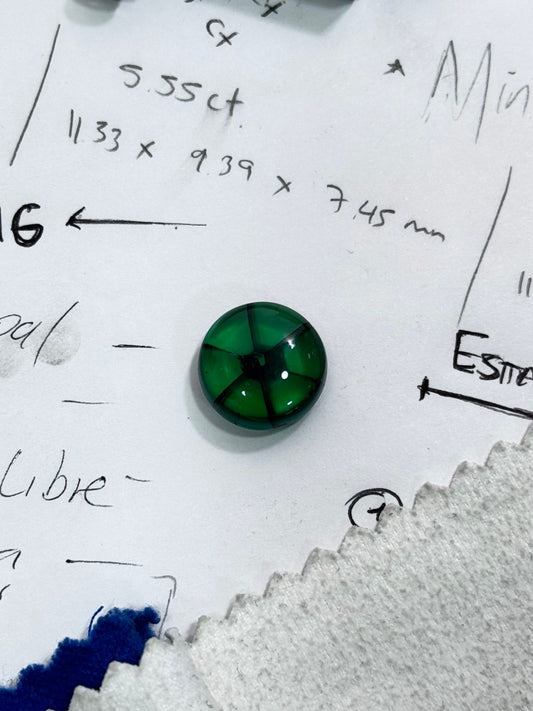 Rare 14.78ct Certified Trapiche Emerald